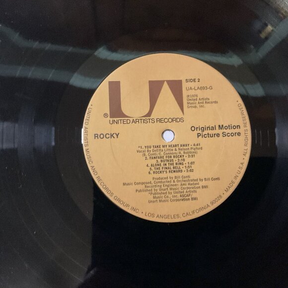 Rocky Original Motion Picture Score Vinyl Record By Bill Conti 1976 - Picture 7 of 7
